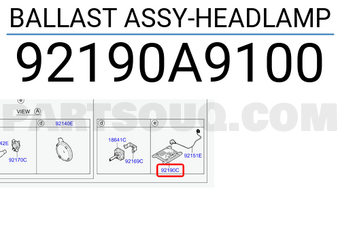 Hyundai / KIA 92190A9100 BALLAST ASSY-HEADLAMP