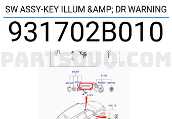 Hyundai / KIA 931702B010 SW ASSY-KEY ILLUM & DR WARNING