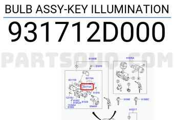 Hyundai / KIA 931712D000 BULB ASSY-KEY ILLUMINATION