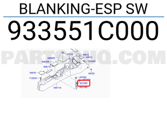 Hyundai / KIA 933551C000 BLANKING-ESP SW