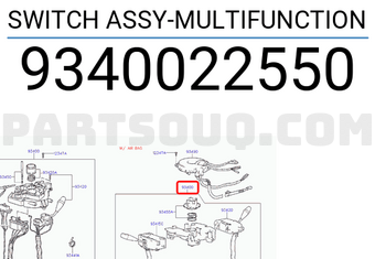 Hyundai / KIA 9340022550 SWITCH ASSY-MULTIFUNCTION