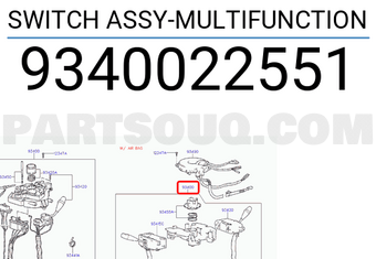 Hyundai / KIA 9340022551 SWITCH ASSY-MULTIFUNCTION