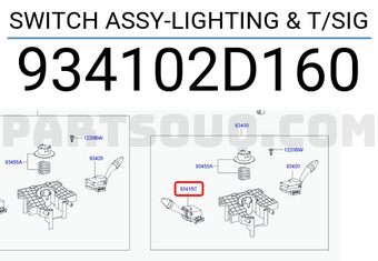 Hyundai / KIA 934102D160 SWITCH ASSY-LIGHTING & T/SIG