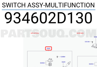 Hyundai / KIA 934602D130 SWITCH ASSY-MULTIFUNCTION
