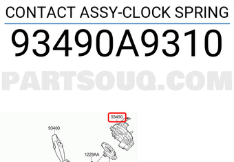 Hyundai / KIA 93490A9310 CONTACT ASSY-CLOCK SPRING
