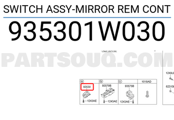 Hyundai / KIA 935301W030 SWITCH ASSY-MIRROR REM CONT