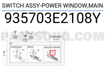 Hyundai / KIA 935703E2108Y SWITCH ASSY-POWER WINDOW,MAIN