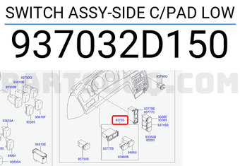 Hyundai / KIA 937032D150 SWITCH ASSY-SIDE C/PAD LOW