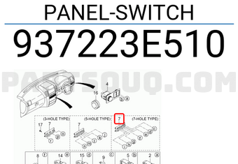 Hyundai / KIA 937223E510 PANEL-SWITCH