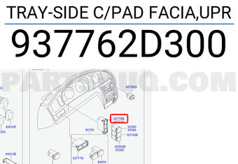Hyundai / KIA 937762D300 TRAY-SIDE C/PAD FACIA,UPR