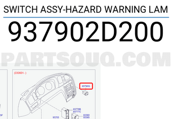 Hyundai / KIA 937902D200 SWITCH ASSY-HAZARD WARNING LAM