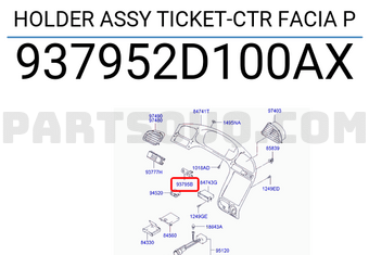 Hyundai / KIA 937952D100AX HOLDER ASSY TICKET-CTR FACIA P