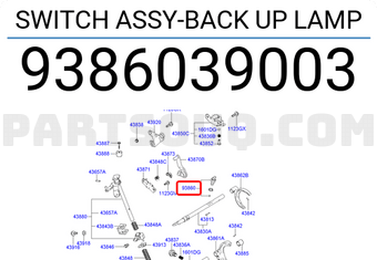 Hyundai / KIA 9386039003 SWITCH ASSY-BACK UP LAMP
