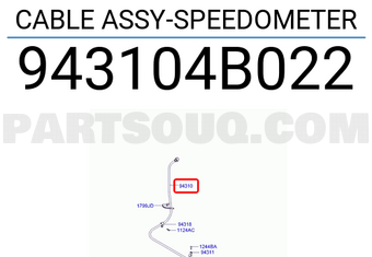 Hyundai / KIA 943104B022 CABLE ASSY-SPEEDOMETER
