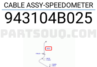 Hyundai / KIA 943104B025 CABLE ASSY-SPEEDOMETER