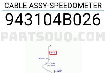 Hyundai / KIA 943104B026 CABLE ASSY-SPEEDOMETER