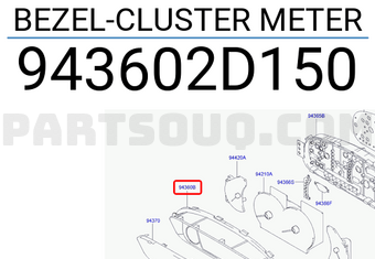 Hyundai / KIA 943602D150 BEZEL-CLUSTER METER