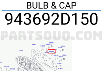 Hyundai / KIA 943692D150 BULB & CAP