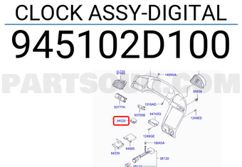 Hyundai / KIA 945102D100 CLOCK ASSY-DIGITAL