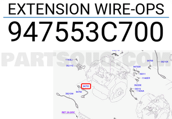 Hyundai / KIA 947553C700 EXTENSION WIRE-OPS