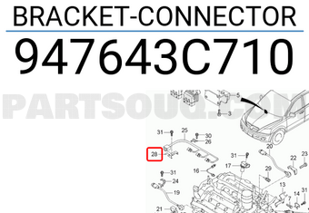 Hyundai / KIA 947643C710 BRACKET-CONNECTOR