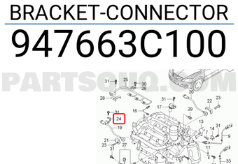 Hyundai / KIA 947663C100 BRACKET-CONNECTOR