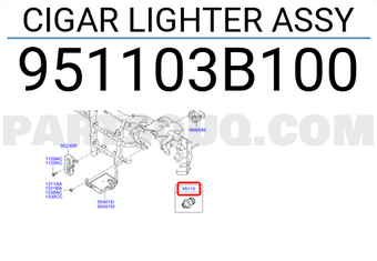 Hyundai / KIA 951103B100 CIGAR LIGHTER ASSY