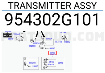 Hyundai / KIA 954302G101 TRANSMITTER ASSY
