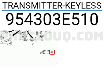 Hyundai / KIA 954303E510 TRANSMITTER-KEYLESS