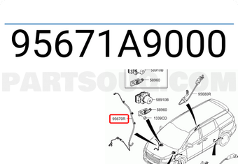Hyundai / KIA 95671A9000 SENSOR ASSY-ABS FRONT WHEEL ,R