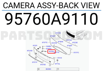 Hyundai / KIA 95760A9110 CAMERA ASSY-BACK VIEW