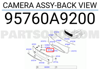 Hyundai / KIA 95760A9200 CAMERA ASSY-BACK VIEW