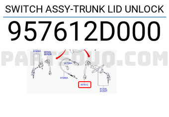 Hyundai / KIA 957612D000 SWITCH ASSY-TRUNK LID UNLOCK