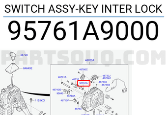 Hyundai / KIA 95761A9000 SWITCH ASSY-KEY INTER LOCK