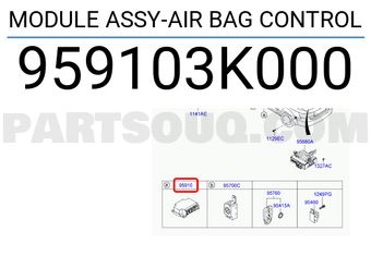 Hyundai / KIA 959103K000 MODULE ASSY-AIR BAG CONTROL