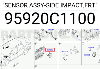 Hyundai / KIA 95920C1100 SENSOR ASSY-SIDE IMPACT,FRT