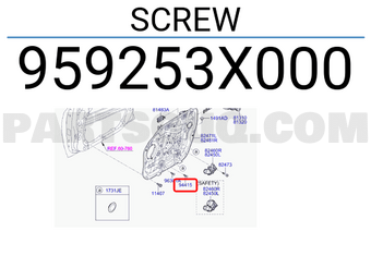 Hyundai / KIA 959253X000 SCREW