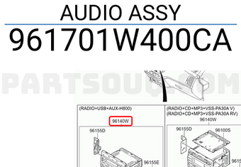 Hyundai / KIA 961701W400CA AUDIO ASSY