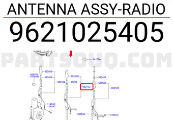 Hyundai / KIA 9621025405 ANTENNA ASSY-RADIO