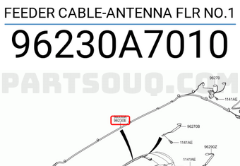 Hyundai / KIA 96230A7010 FEEDER CABLE-ANTENNA FLR NO.1