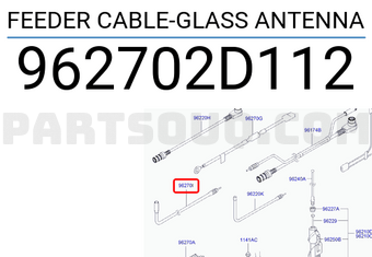 Hyundai / KIA 962702D112 FEEDER CABLE-GLASS ANTENNA