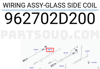 Hyundai / KIA 962702D200 WIRING ASSY-GLASS SIDE COIL