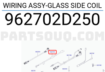 Hyundai / KIA 962702D250 WIRING ASSY-GLASS SIDE COIL