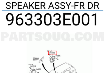 Hyundai / KIA 963303E001 SPEAKER ASSY-FR DR