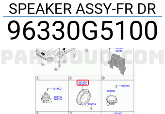 Hyundai / KIA 96330G5100 SPEAKER ASSY-FR DR