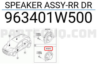 Hyundai / KIA 963401W500 SPEAKER ASSY-RR DR