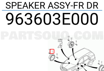 Hyundai / KIA 963603E000 SPEAKER ASSY-FR DR