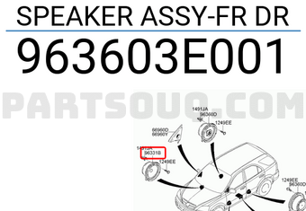 Hyundai / KIA 963603E001 SPEAKER ASSY-FR DR
