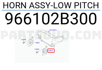 Hyundai / KIA 966102B300 HORN ASSY-LOW PITCH