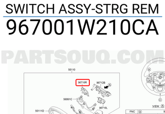 Hyundai / KIA 967001W210CA SWITCH ASSY-STRG REM